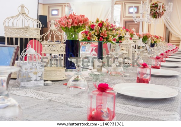 Restaurants Table Setting Wedding Reception Stock Photo Edit Now