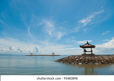  Rest-houses At Sanur Beach On Bali