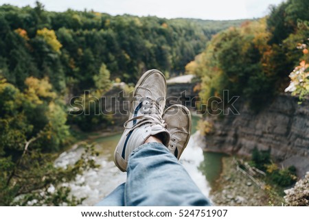 Resting on a scenic overlook at Letchworth State Park in upstate New York.