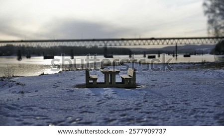 Restplace in Fetsund Akershus Norway with the care bridge in background
