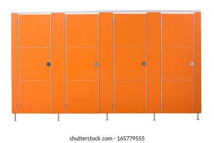 Restroom Stall Doors Isolated On White Background