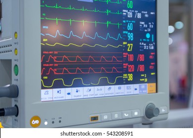 Results Of Clinical Examinations On The Monitor Screen. Medical Equipment