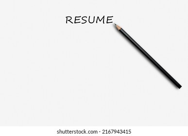 Resume Blank And Black Pencil