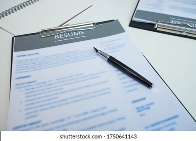 Resume, introduction of work history, academic history, resume for job application to business business leaders - Powered by Shutterstock