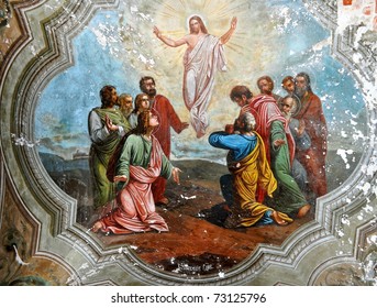 Resurrection of Christ, old fresco