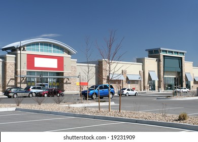 Retail Style Strip Center and Parking Lot