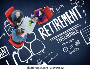 Retirement Insurance Pension Saving Plan Benefits Travel Concept