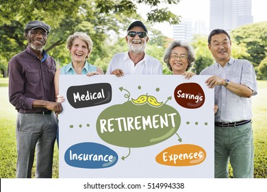 Retirement Medical Savings Insurance Word Concept