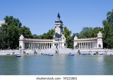 Retiro Park In Madrid, Spain