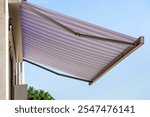 Retractable Awning Fabric Marquise Sun Terrace Patio Outdoor, Manual Retractable Awning Replacement Waterproof Breathable Polyester Shade.