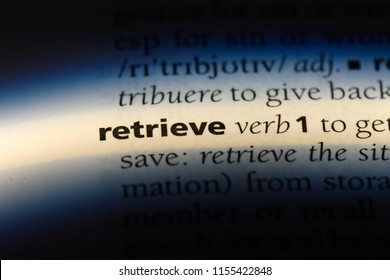 retrieve word in a dictionary. retrieve concept.