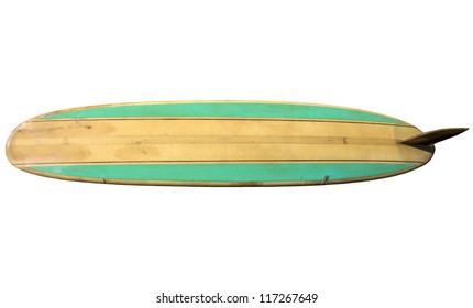 Retro 60's Surfboard isolated on white