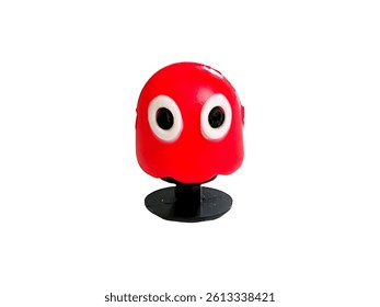 Retro Arcade Game Character Figurine, A Nostalgic Red Ghost from the Classic Maze.
