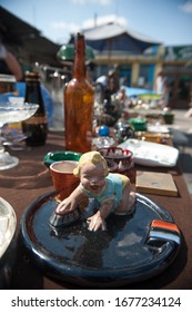 Retro Ashtray In Flea Market In. Budapest