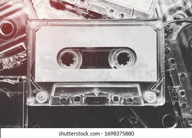 Retro Audio Tape Cassette Mockup.