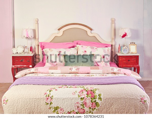 Retro Bedroom Style Old Vintage Bed Stock Photo Edit Now