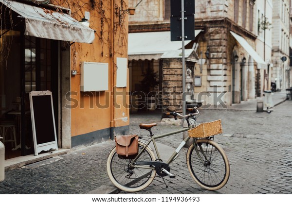 town bike with basket