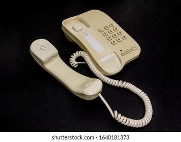 Retro British 1990s Push Button Telephone With Handset