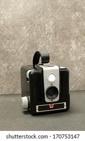 retro camera with textured background