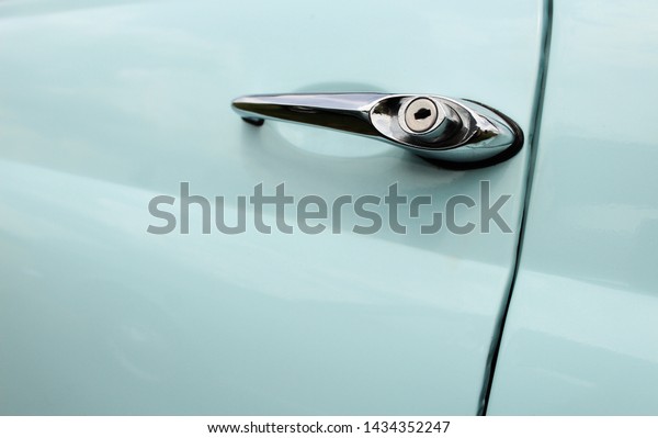 Retro Car Door Handle Key Hole Stock Photo Edit Now 1434352247