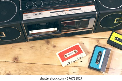 Retro Cassette Deck Header