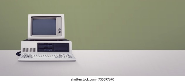 Retro computer header