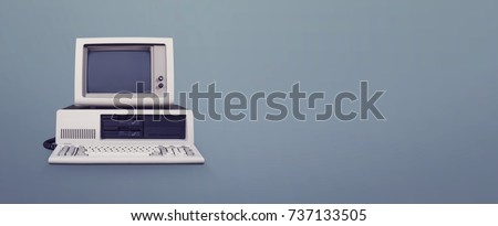 Retro computer header