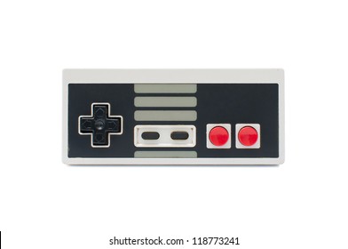 Retro Gamepad isolated on white background,