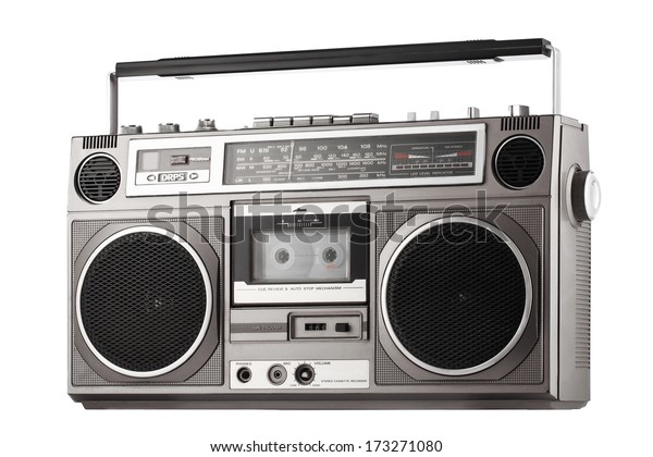 Retro Ghetto Blaster Isolated On White Stock Photo 173271080 | Shutterstock