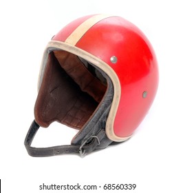 Retro Helmet On A White Background