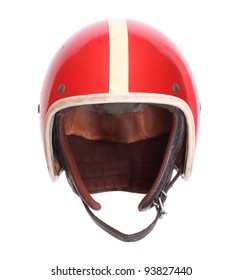 Retro Helmet On A White Background.