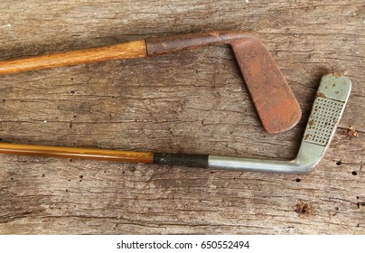 Retro Hickory Shafted Golf Clubs