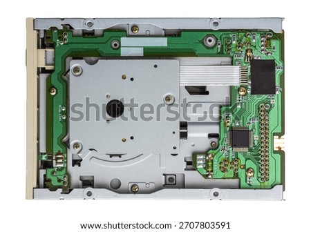 Retro Internal 3.5-inch Floppy Disk Drive FDD for Desktop Computer isolated on a white background