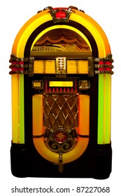 Retro Jukebox Isolated On White