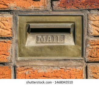 Retro Mailbox Wall Mounted Postbox Letters Stock Photo Edit Now 1468043510