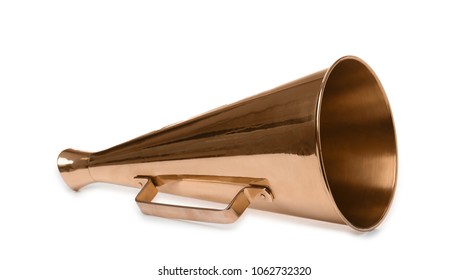 Retro megaphone on white background