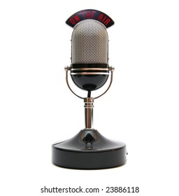 Retro Microphone Isolated On White.