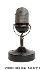 Retro Microphone Isolated On A White