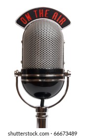 Retro Microphone Isolated On A White