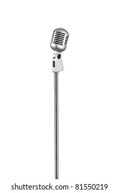 Retro Microphone Isolated On White