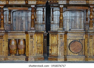Retro Old Bar Wooden Vintage Interior In American Wild West Style. Background For Text Or Image. - Shutterstock ID 1918376717