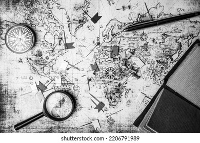 Retro old map background texture