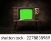 vintage tv green screen