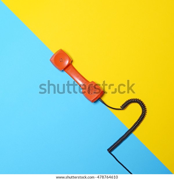 Retro Orange Telephone Tube On Striped Stock Photo 478764610 | Shutterstock