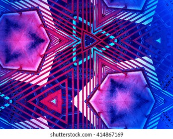 Retro pattern of geometric shapes background. Geometric hipster retro background with place for your text. Retro triangle background