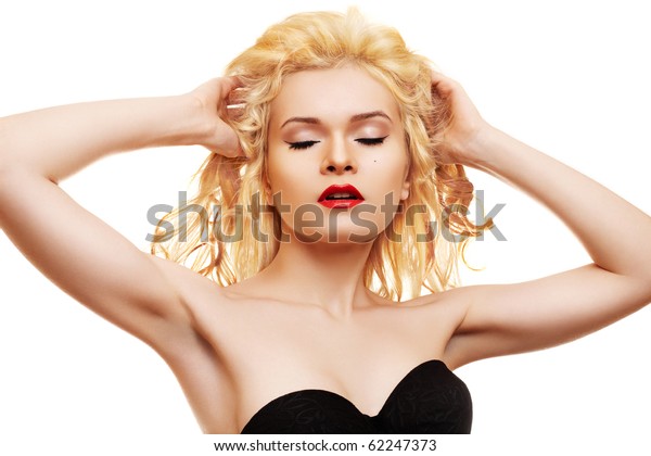 Retro Pinup Looking Sexy Beauty Red Stock Photo Edit Now 62247373