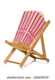 Retro Pop Corn On Deck Chair Studio Cutout