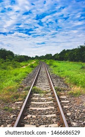 Retro Railroad Tracks Background Vintage Stock Photo 1466686529