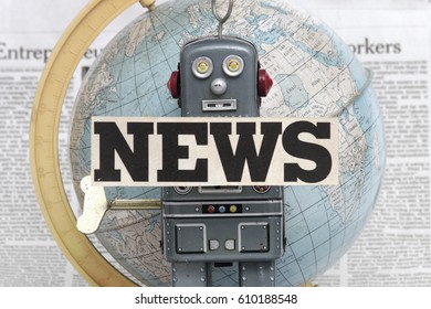 Retro Robot Reads The News 