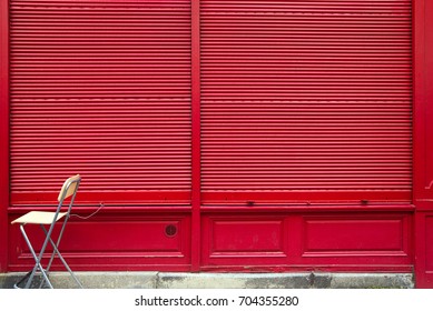 Retro Shop Shutters In Prague.